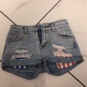Bullhead denim high rise shorts